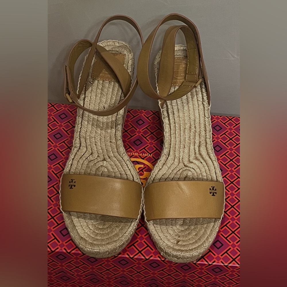 Tory Burch Tan Espadrille Wedges - Picture 8 of 8